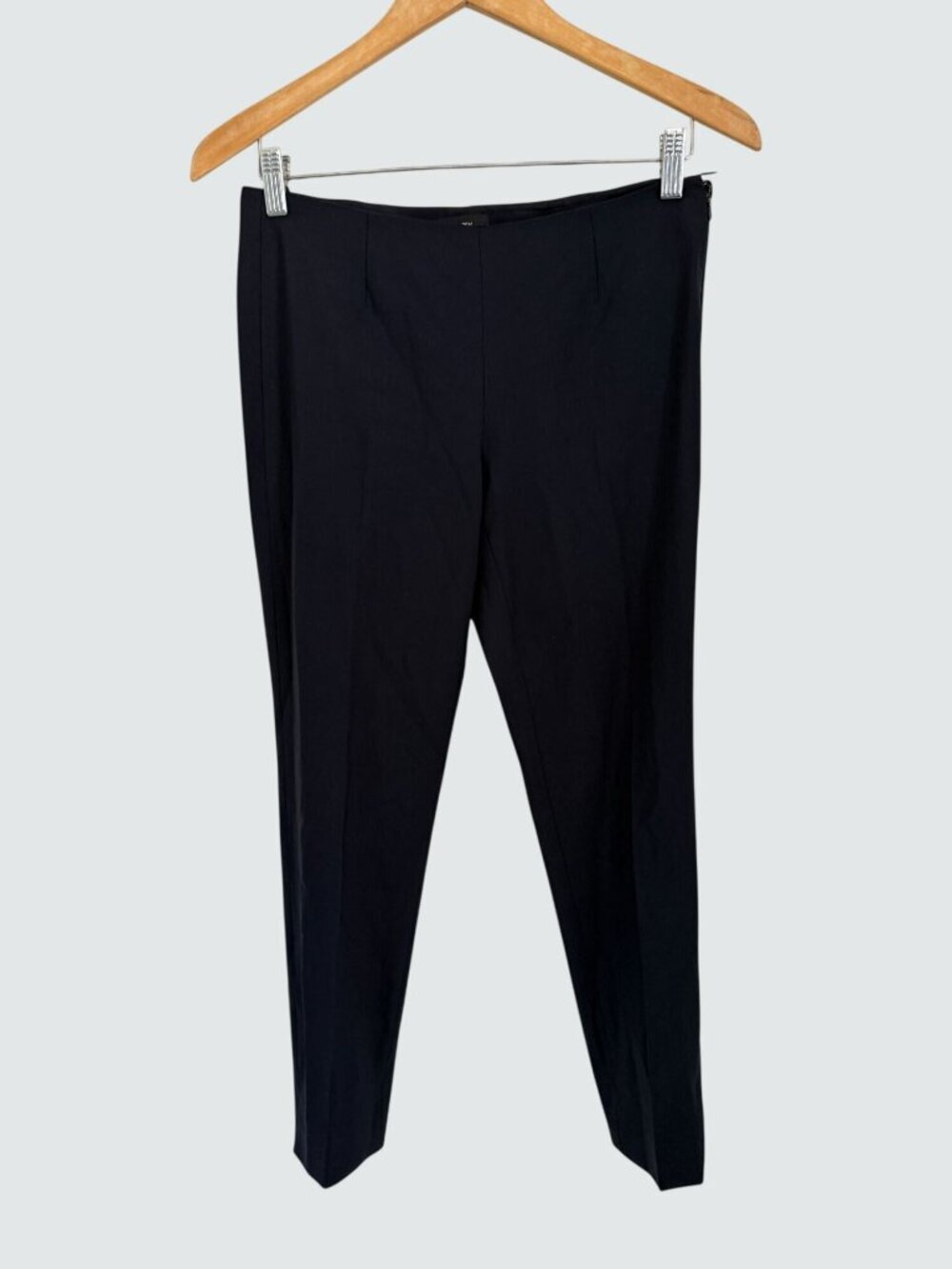 Theory Womens Navy Blue Slim-Fit Wool Blend Dress Pants Size 2 Elegant Business